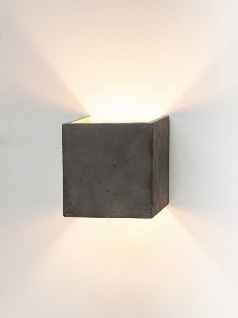 b3dark wandlampe quadratisch beton gold 04