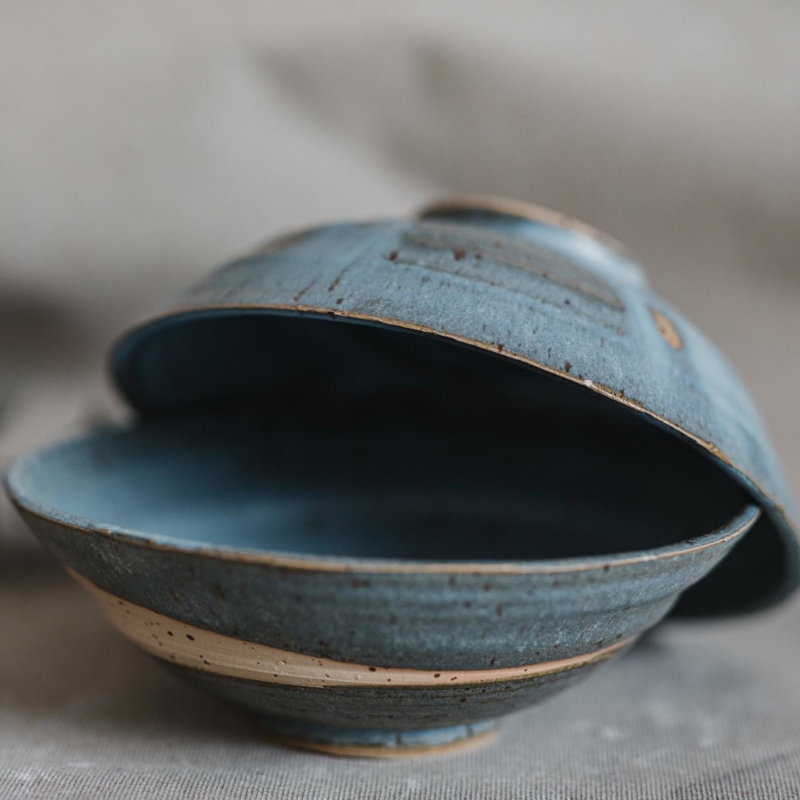 07 dining ritual vessel 1 keramik ton blau handgefertigt brsg